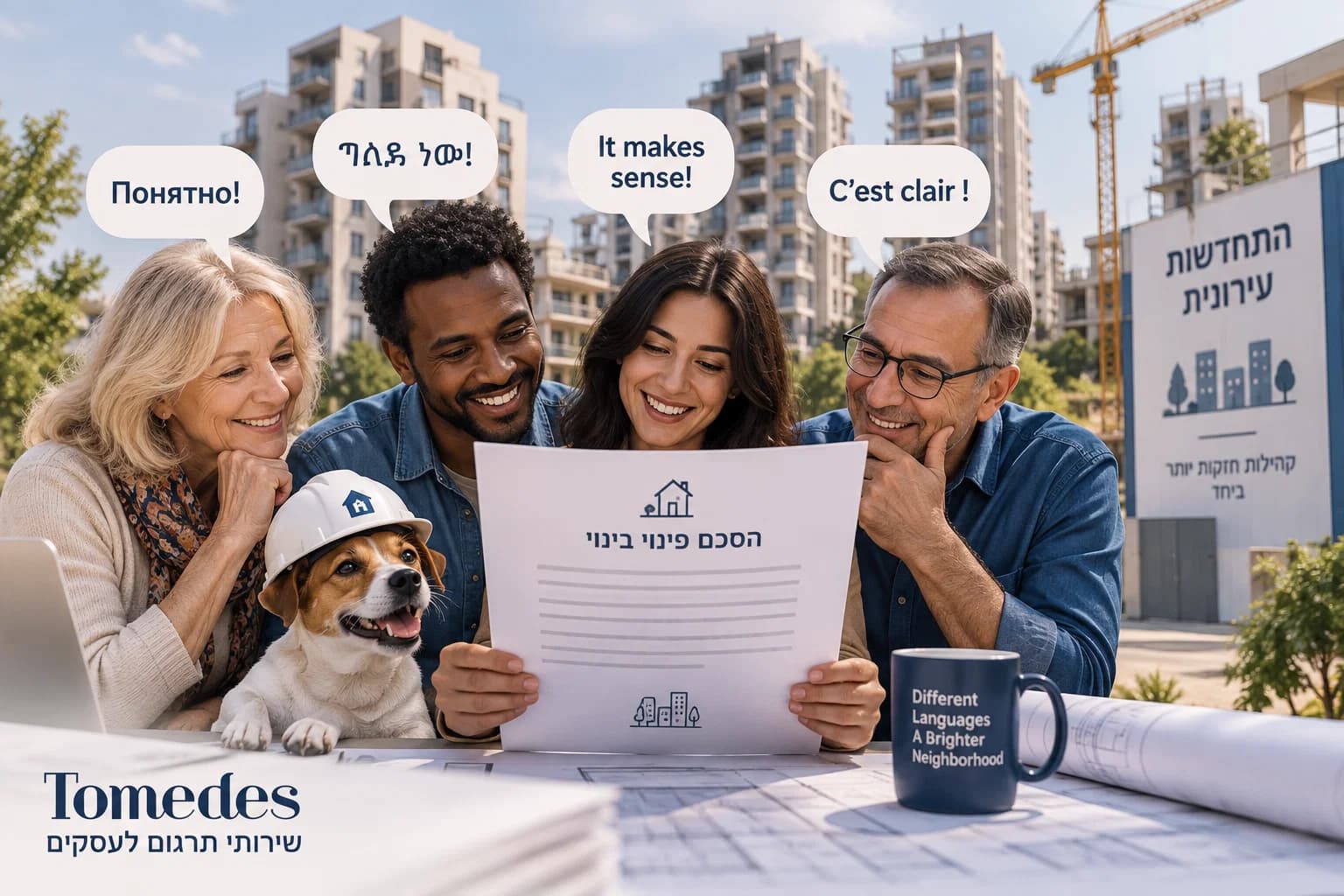 תרגום מסמכי פינוי בינוי לדיירים שאינם דוברי עברית