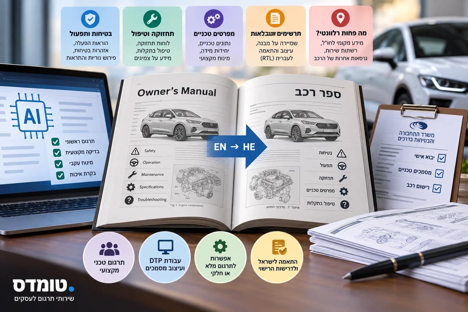 תרגום ספר רכב: כל מה שחשוב לדעת ב-2027